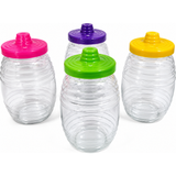 SPARC LIGHTING Mexican Style 32 oz Mini Plastic Barrel with Straw and Lid 4 Pack