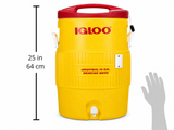 Igloo 10 Gal Beverage Sports Jobsite Cooler Red Heavy Duty Insulated Water Jug