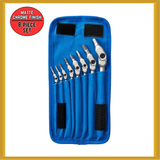 Bondhus Chrome Pivot Head SAE HexPro Wrenches with storage Pouch (8 Piece) NEW