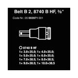 Wera 3/8-inch Drive Metric Hex-Plus Bit Set on Storage Belt 8-Piece Set (NEW)