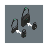 Wera 2GO 4 Tool Quiver with Adjustable Partitions for Scredrivers & Other Tools