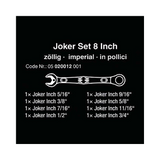 Wera Joker SAE (Standard) Ratcheting Combination Wrench Set (8-Piece) NEW