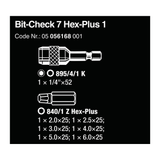 Wera Bit-Check Drive Bits – Hex-Plus & Universal Bitholder 7-Piece Set (NEW)