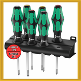 Wera Screwdriver Set with Lasertip and Rack 6-Piece Set (05105622001) NEW