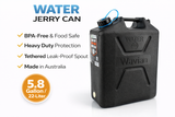Wavian 22L 5.8 Gallon Water Can Black BPA Free Food Grade w/ Spout
