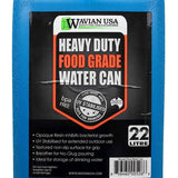 Wavian 22 Liter 5.8 gal. Blue Heavy Duty Food Grade Water Can | 3216