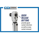 CDI Torque 1002MFRPH 3/8" Drive Micrometer Torque Wrench 10-100 ft-lb