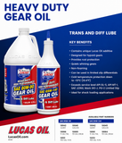 Lucas Oil 10045 SAE 85W-140 Heavy Duty Gear Oil 1 Gallon Pack of 4