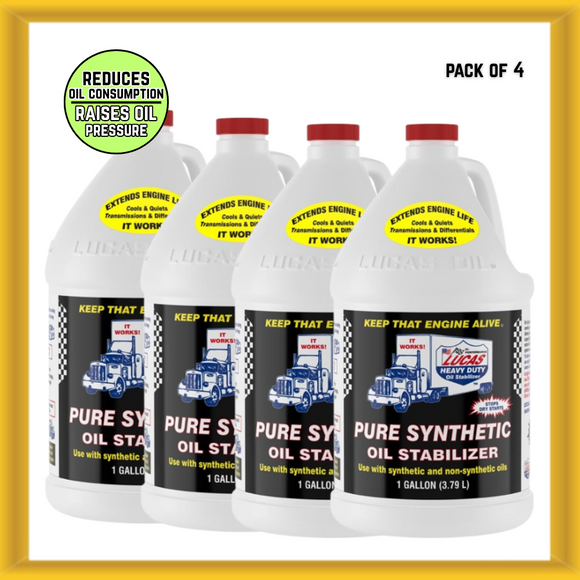 Lucas Oil 1-Gallon Pure Synthetic Oil Stabilizer (10131) Pack of 4