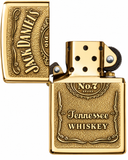Zippo Jack Daniel's High Polish Brass Emblem Windproof Pocket Lighter