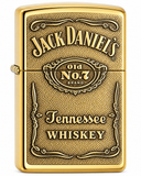 Zippo Jack Daniel's High Polish Brass Emblem Windproof Pocket Lighter