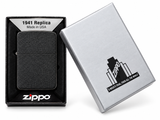 Zippo 28582 Black Crackle 1941 Replica Windproof Pocket Lighter