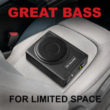 BOSS Elite SLIM8 8" Powered Car Under Seat Subwoofer 800W Built-In Amp Remote