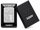 Zippo Venetian High Polish Chrome Windproof Pocket Lighter