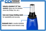 CDI 401SM Adjustable Torque Screwdriver 5-40 Inch Pounds 1/4" Drive