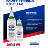 Lucas Oil 10008 Power Steering Stop Leak 12 oz Additive Rack & Pinion Fix