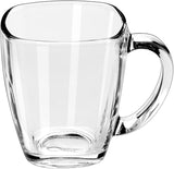 Libbey 5352 Tempo Square Glass Coffee Mugs 14 oz Clear Cups Set of 36