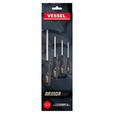 Vessel ARMOR GRIP JISDRIVE Screwdriver Magnetized Tip 4-Piece Set (550APH4PBU)