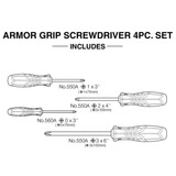 Vessel ARMOR GRIP JISDRIVE Screwdriver Magnetized Tip 4-Piece Set (550APH4PBU)