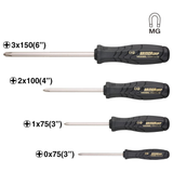 Vessel ARMOR GRIP JISDRIVE Screwdriver Magnetized Tip 4-Piece Set (550APH4PBU)