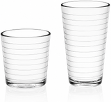 Libbey 55535 Hoops 16-Piece Drinking Glass Set Tumblers & Rocks Glasses