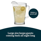 Libbey 5260 60 oz Glass Pitcher Beverage Server with Handle