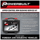 Powerbuilt 648604 Upper Control Arm Bushing Remove Install Tool Kit
