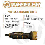 Wheeler Digital FAT 710909 Torque Wrench w 10 Bit Set LCD Display