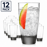 Libbey 928927 Smoke Beverage Tumblers 18 Oz Glasses 12 Piece Set
