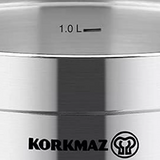 Korkmaz A2775 Gastro Proline Stainless Steel 1.8 Liter Mixing Bowl in Silver