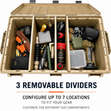 MTM ACDC50 Divided Ammo Crate Lockable Water Resistant Storage Box