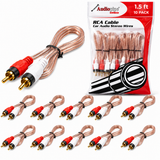 Audiopipe BMSG1.5 RCA Cable 1.5 ft 10 Pack Car Audio Stereo Wires