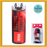 BOSS Audio Systems CPBK3.5 Farad Capacitor with Digital Voltage Display (NEW)