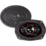 Audiopipe 6x9" 500W Power 4-Way Car Speakers Injection Cone with Rubber Surround