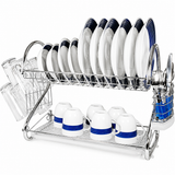 Better Chef DR-22 2-Tier Dish Drying Rack 22" Chrome Plated Kitchen Organizer