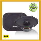 Sundown Audio E Series E-68CX 6" x 8" 90W RMS Power Coaxial Car Speakers (PAIR)