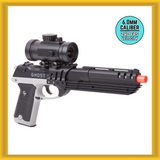 Game Face Ghost Mayhem Single Shot Spring Power Airsoft Pistol with Red Dot