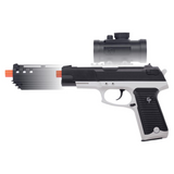 Game Face Ghost Mayhem Single Shot Spring Power Airsoft Pistol with Red Dot