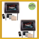 x2 Farenheit HRD-71CC 7" Universal DVD Headrest Monitor w/ USB and Aux Input NEW