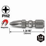 VESSEL IBPH230P15T PH2 x 30mm Impact Ball Torsion Bits 15-Pack