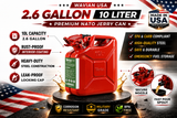 WAVIAN RED 10 LITER ORIGINAL NATO JERRY STEEL GAS CAN | JC0010RVS
