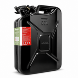 Wavian 20L 5 Gallon NATO Steel Jerry Can w/ Spout Black (2 Pack)