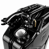 Wavian 20L 5 Gallon NATO Steel Jerry Can w/ Spout Black (2 Pack)