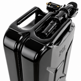Wavian 20L 5 Gallon NATO Steel Jerry Can w/ Spout Black (2 Pack)