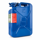 Wavian 20L 5 Gallon NATO Steel Jerry Can w/ Spout Blue (2 Pack)