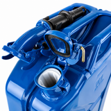 Wavian 20L 5 Gallon NATO Steel Jerry Can w/ Spout Blue (2 Pack)