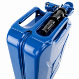 Wavian 20L 5 Gallon NATO Steel Jerry Can w/ Spout Blue (2 Pack)