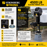 Stromberg Carlson JET-4500 Electric Tongue Jack 4500 lb RV Trailer Jack
