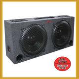 XXX Audio KIC120 Dual 12-inch 500W Max Power Subwoofer Car Enclosure (NEW)