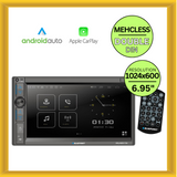 Blaupunkt 6.95″ Double DIN Receiver w/ Wireless Apple CarPlay Android Auto & BT